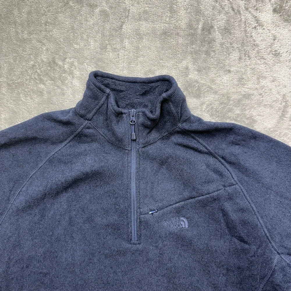 The North Face Mens Size XL Navy Blue 1/2 Zip Sweater Jacket Pullover New